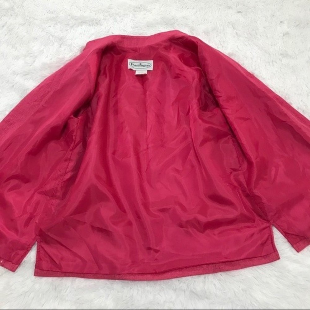 Patchington Pink Button Up Blazer Jacket Brunch C… - image 5